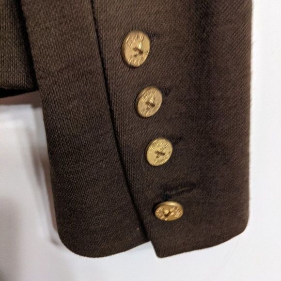 Vintage Sonia Rykiel Paris Brown Cropped Wool Blazer - Picture 6 of 6